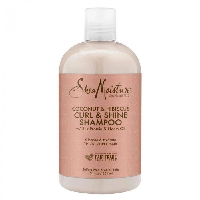 Shea Moisture Coconut Hibiscus Curl & Shine Shampoo-384 ML - Parfumerie  Evablush Maroc