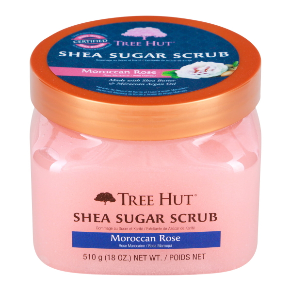 TREE Hut Moroccan Rose Shea Sugar Exfoliing and Hydrating Body Scrub